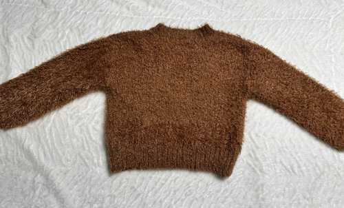 JESSICA SIMPSON BUTTON DOWN GIRLS FUZZY CARDIGAN SWEATER M 8 ADORABLE - Picture 3 of 7