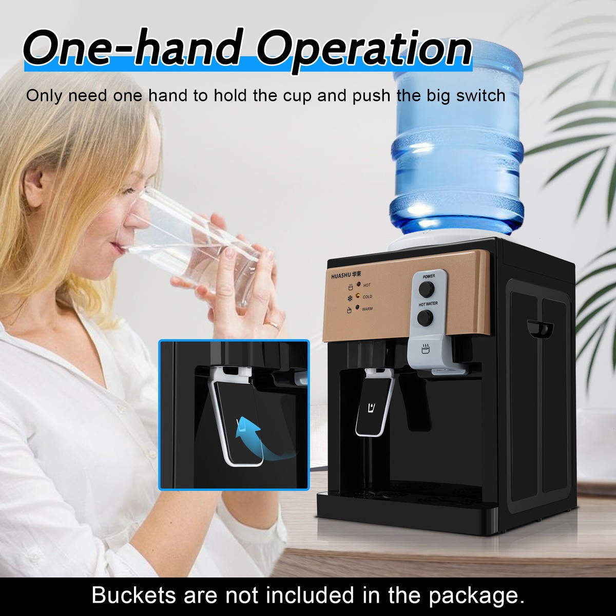 5 Gallons Water Cooler Dispenser Top Loading Hot & Cold Water Home