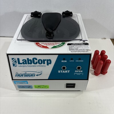 DRUCKER HORIZON LABCORP 642E MINI-E CENTRIFUGE W/RED TUBE INSERTS