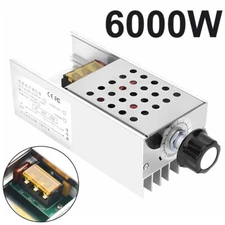 6000W SCR Motor Speed Controller Thermostat Dimmer Voltage Regulator AC 110/220V