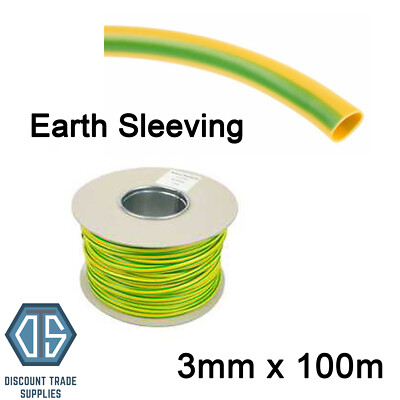 Erdungsschlauch 3mm x 100m Trommel Elektriker 3mm Erdkabel Sleeving 100 Meter