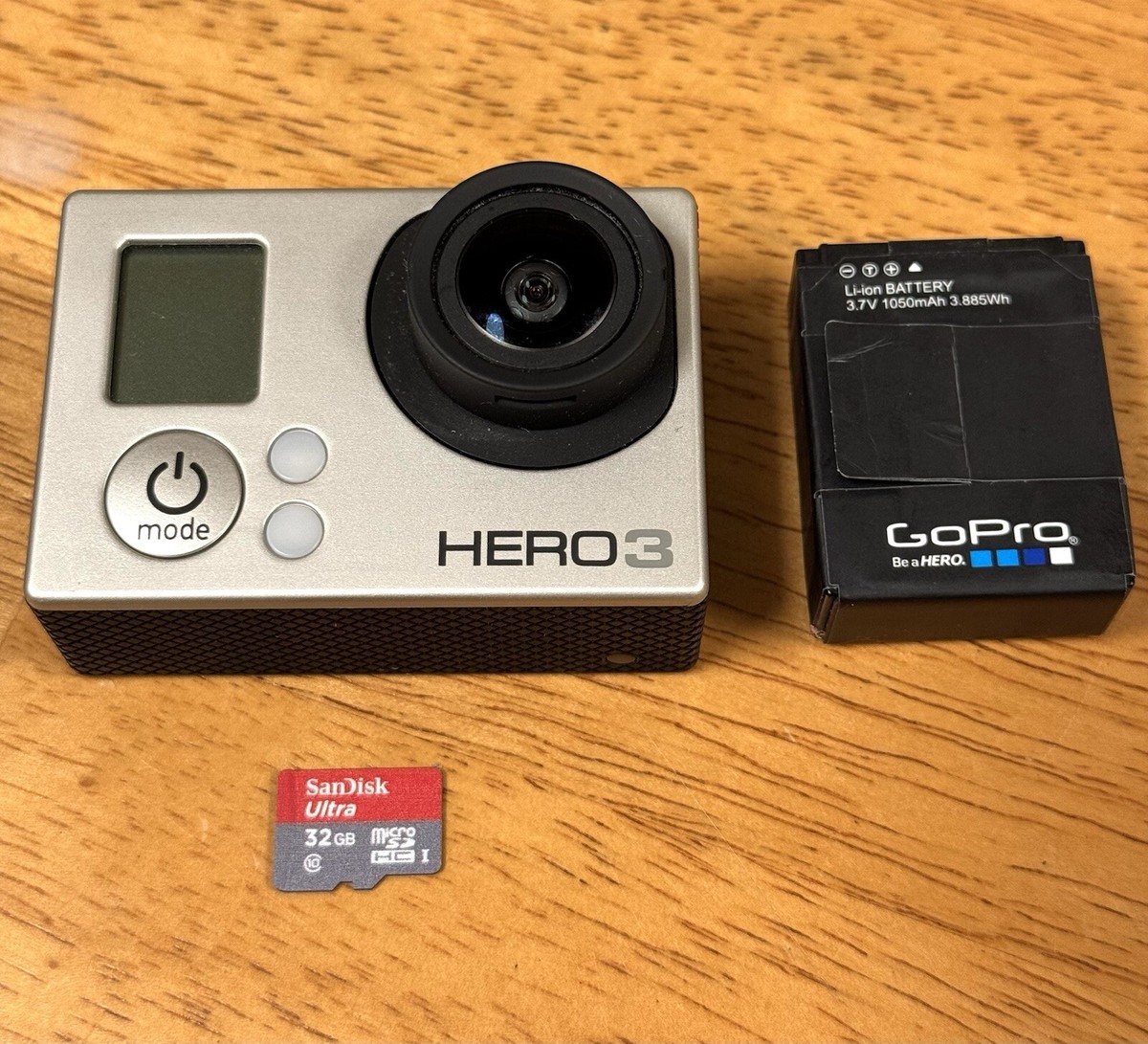 GoPro Hero 3 Silver Edition With Case ,SD Card And Accessories