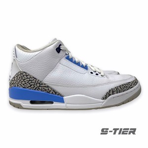 AIR JORDAN III RETRO 3 UNC SIZE 9 TRUE BLUE FIRE RED MOCHA CT8532-104