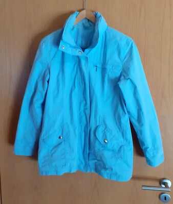 Damen Regenjacke Herbst Kapuze winddicht Gr 40 hellblau, sehr gut erhalten
