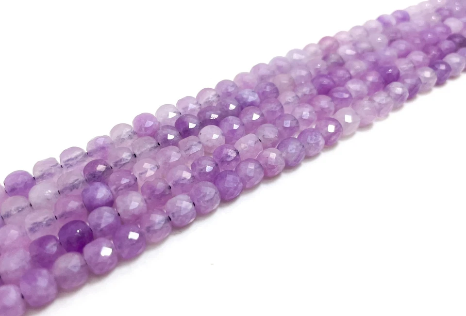 Natural Purple Amethyst Square Cube Faceted Size 6mm Gemstone Beads - PGS262 - Image 2 of 3