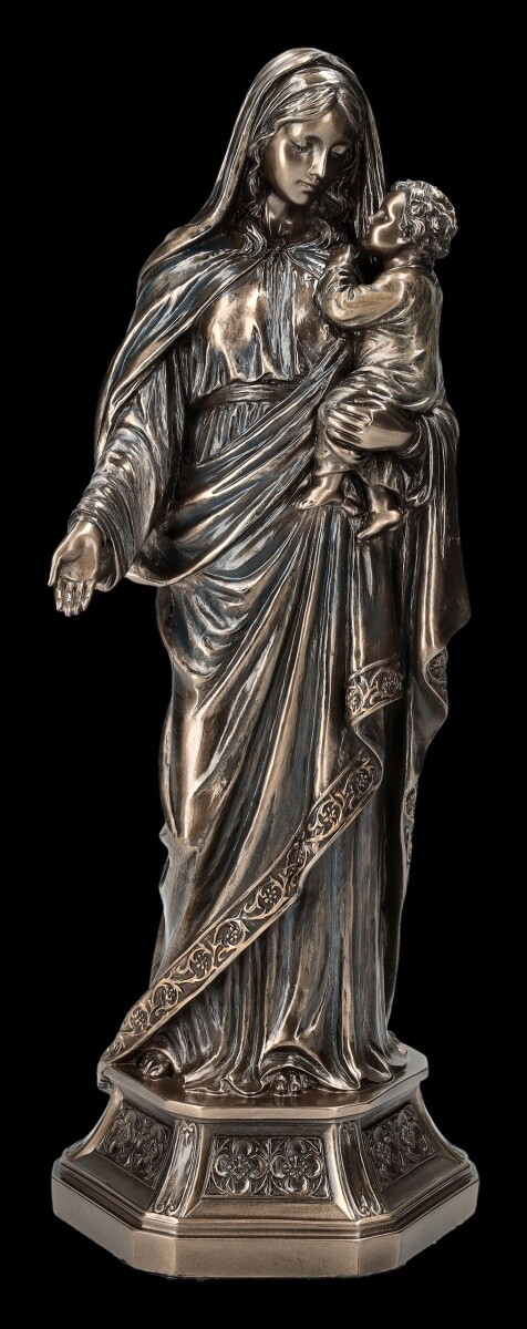 Maria Figure Holds Jesus Child | Gods Decorations Figurine 28.5Cm