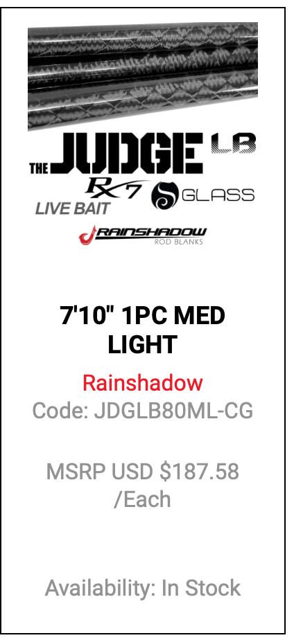 Rainshadow Judge Live Bait 7'10