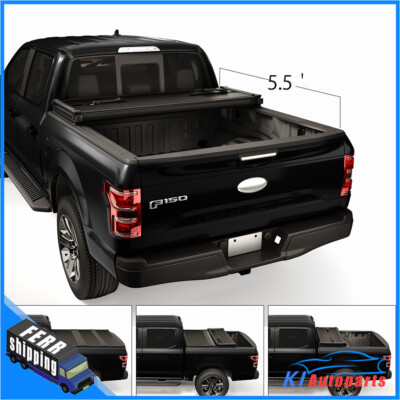 5.5FT FRP Hard Tri-Fold Truck Bed For 2017-2024 Nissan Titan 67in Tonneau Cover