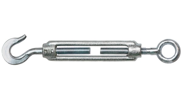 Seilspanner M10 Spannschloss Spannschraube Drahtspanner Draht Verzin ÖSe + Haken-image
