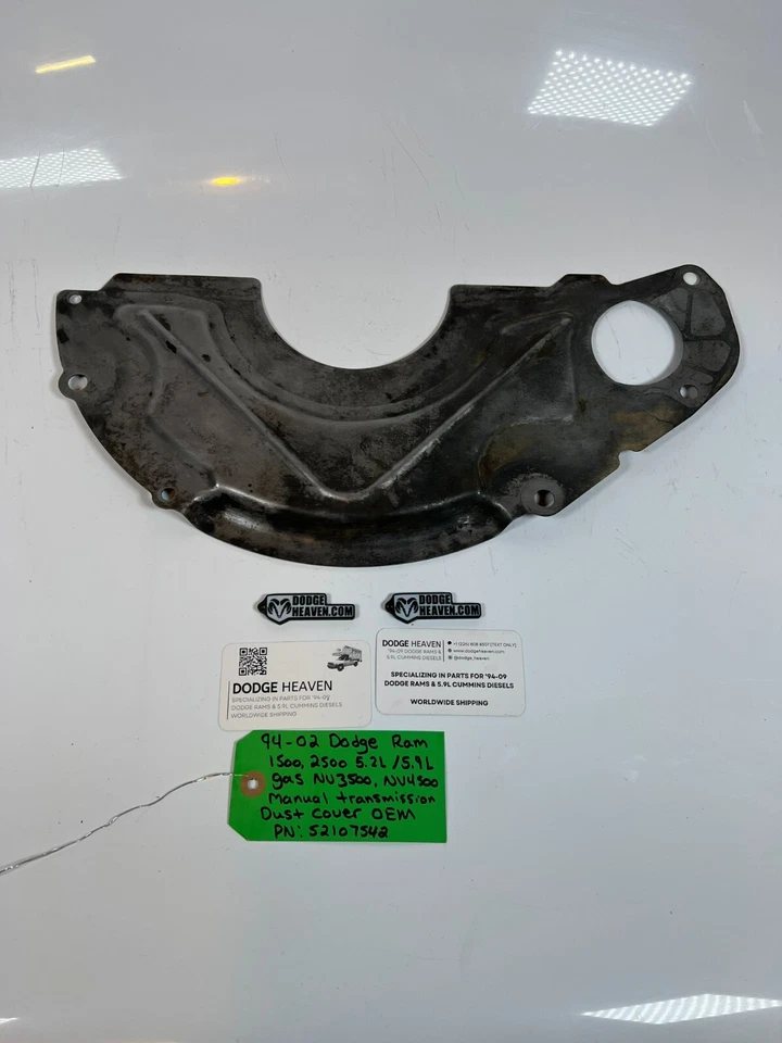 Cubierta antipolvo de transmisión manual de gasolina OEM 1994-2002 Dodge Ram 1500 2500 5,2 L/5,9 L Foto 2 de 4