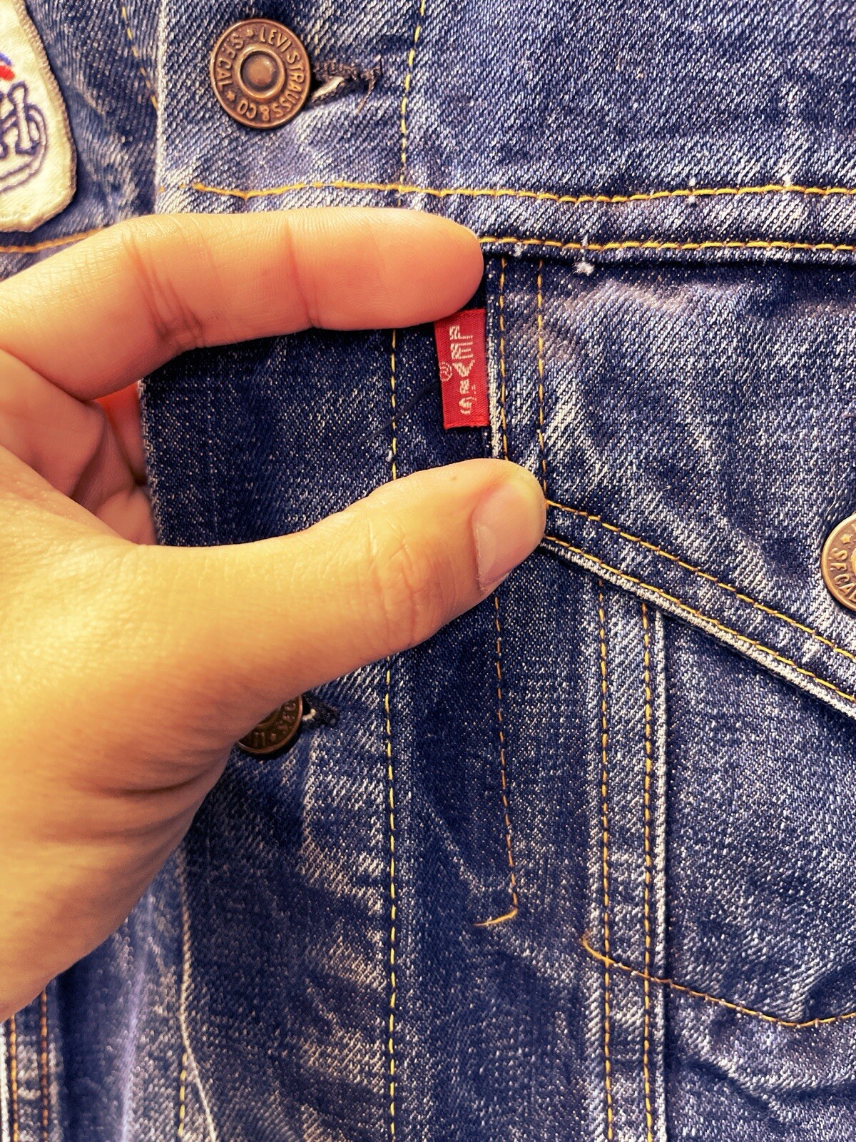 Vintage Levi’s Big “ E” Blanket Lined Jacket With… - image 7