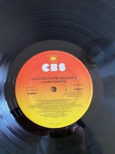 Johnny Mathis Greatest Hits Vol IV Vinyl LP 1977 - Picture 4 of 5