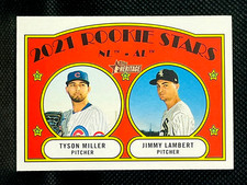 2021 Topps Heritage Baseball - TYSON MILLER & JIMMY LAMBERT RC Rookie Card #261