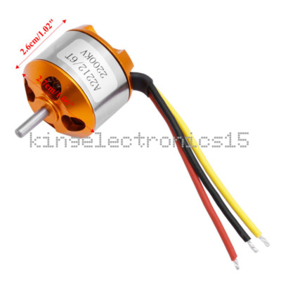 Moteur Brushless A2212 2200KV – Kit Moteur Avion RC – Pour Drone Quadrirotor, Planeur, Hélicoptère – Plug-and-play XT60