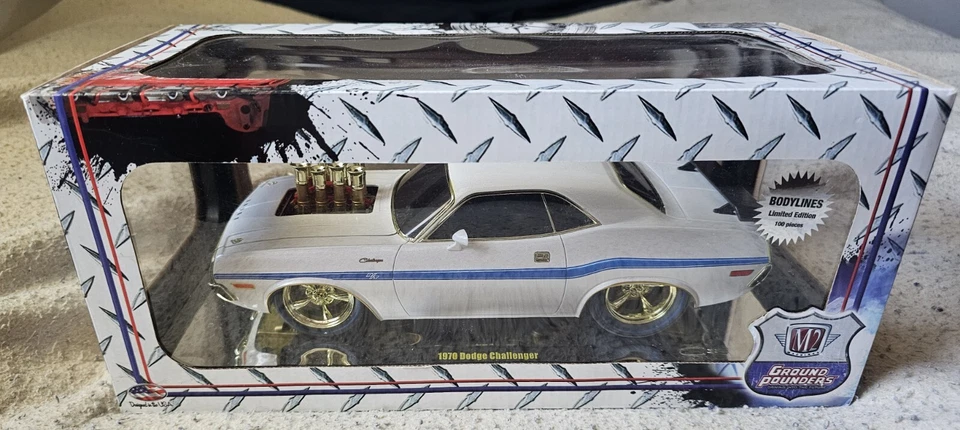 M2 1:18 SCALE 1970 DODGE CHALLENGER GROUND POUNDERS 75th ANNIVERSARY CHASE PROTO - Image 3 of 4