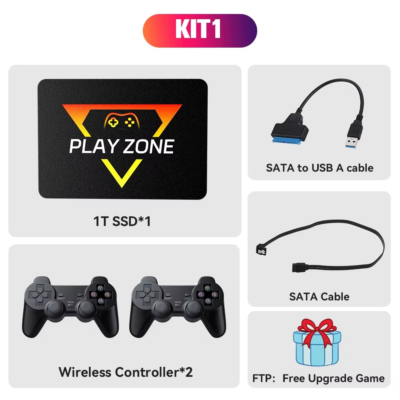 Playzone 1TB SSD Retro Game Consoles Ps5/Ps4/Ps3/Xbox One/Switch +