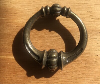 NOS Vintage 60s Ajax 844 Villa D Este Ring Pulls Antique Brass Finish 2-1/2 
