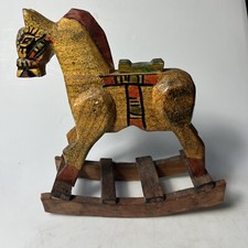 Antique 10  Wood Rocking Horse