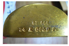RH 24K GOLD PLATED MALLET PUTTER,ONE OWNER,WASHINGTON STATE APPLE LOGO,34"
