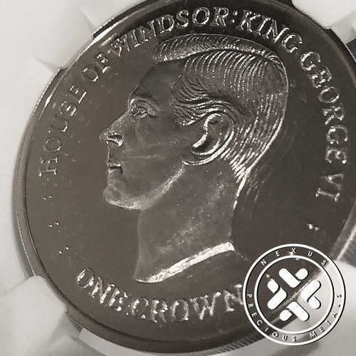 2017 1 CROWN NGC PF69 ULTRA CAMEO KING GEORGE VI SILVER COIN HOUSE OF WINDSOR - Foto 10 di 10
