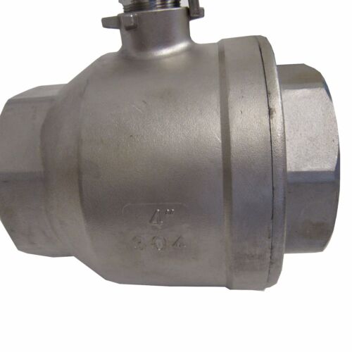 Neu 4"" FNPT 304 Edelstahl (CF8) 2 Stck. Gusskugelhahn voller Anschluss 1000 WOG - Bild 2 von 5