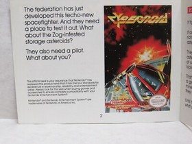 CYBERNOID Manual - no game .... NES Nintendo