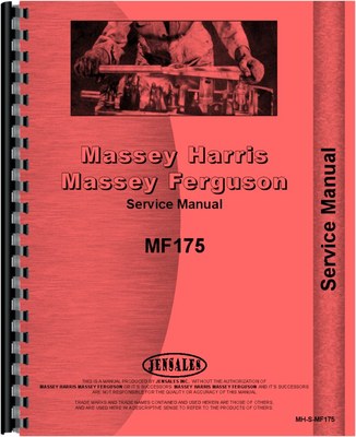 Massey Ferguson 175 282 Tractor Service Manual (MH-S-MF175)