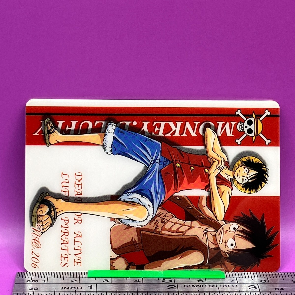 Monkey D. Luffy 206 One Piece King of Pirates Gummy Card 2004