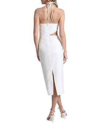 Avec Les Filles Women's Halter-Neck Floral Appliqu Dress Color White Size  14 | eBay