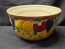 Gourmet Home 3-Piece Nesting Mixing Serving Bowl Set MW & DW Safe