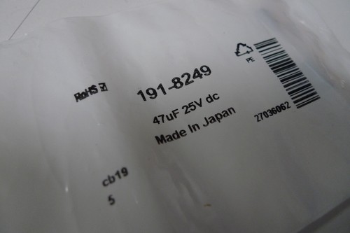 Electrolytic Capacitor 47μF 25V DC Through Hole Rubycon Radio Spares 191-8249 - Picture 11 of 12
