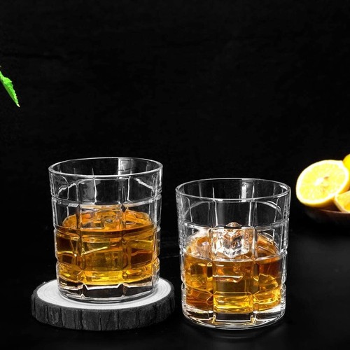 Crystal Whiskey Glasses Bar Gift Scotch, Bourbon Tumblers Set Of 4 gift box new - Picture 3 of 12