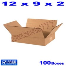 100 - 12x9x2 Cardboard Boxes Mailing Packing Shipping Moving Corrugated Carton