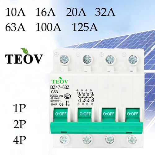 Solar Leistungsschalter PV Schutzschalter Leitungsschutzschalter DC1000V MCB DHL