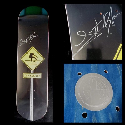  Leticia Bufoni Signed Berrics Do a Kickflip Skateboard Autograph 8'' Black Deck