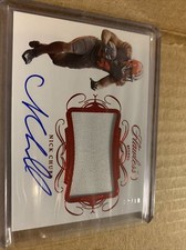 2019 Panini Flawless Nick Chubb Ruby Red Patch Auto Autograph /10! Browns Star!