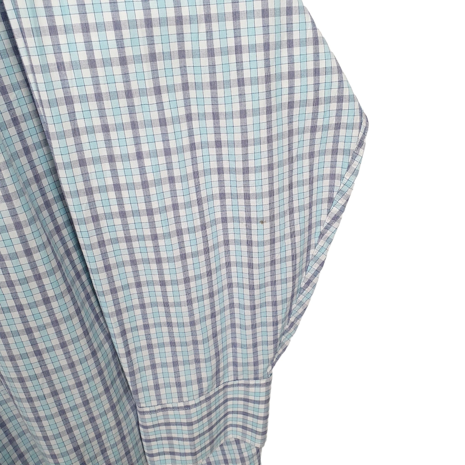 TOMMY HILFIGER Blue Check Shirt Long Sleeve Casual Mens L image 4