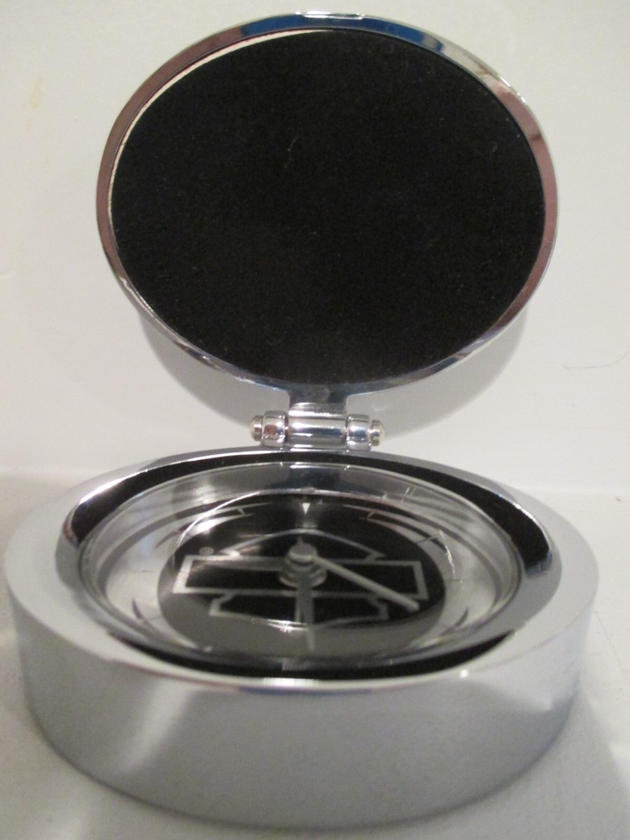 Harley-Davidson ビレットアナログ時計 クローム Harley Davidson mini foldable clock chrome vintage | eBay