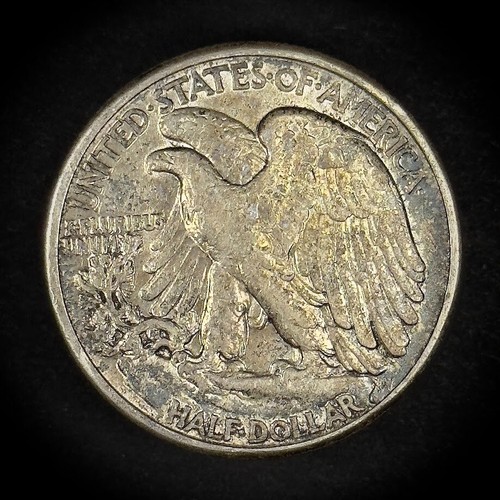 1942 MEZZO DOLLARO WALKING LIBERTY 50C XF CONDIZIONI BEI DETTAGLI TONICI (H56) - Foto 2 di 2