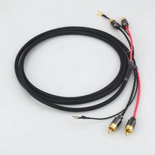 HiFi Audio Phono Tonearm RCA Interconnect Cable for Turntable Hi-Fi Vinyl Record