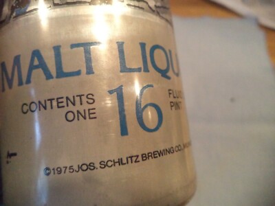 SCHLITZ MALT LIQUOR 16 OZ ALUMINUM 1975 BEER CAN BAR CODE