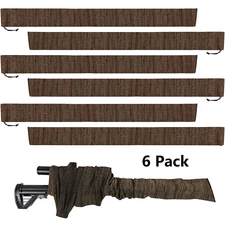 6 PCS Silicone Treated Cover Gun Sock Protection Storge Sleeve Up To 54" Brown