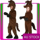 Child Horse Pony Costume Boys Kids Farm Zoo Party Animal Book Week Jumpsuit