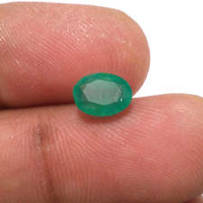 100 Natural Zambian Emerald Oval 1.80 Crt Faceted Ultimate Green Loose Gemstone