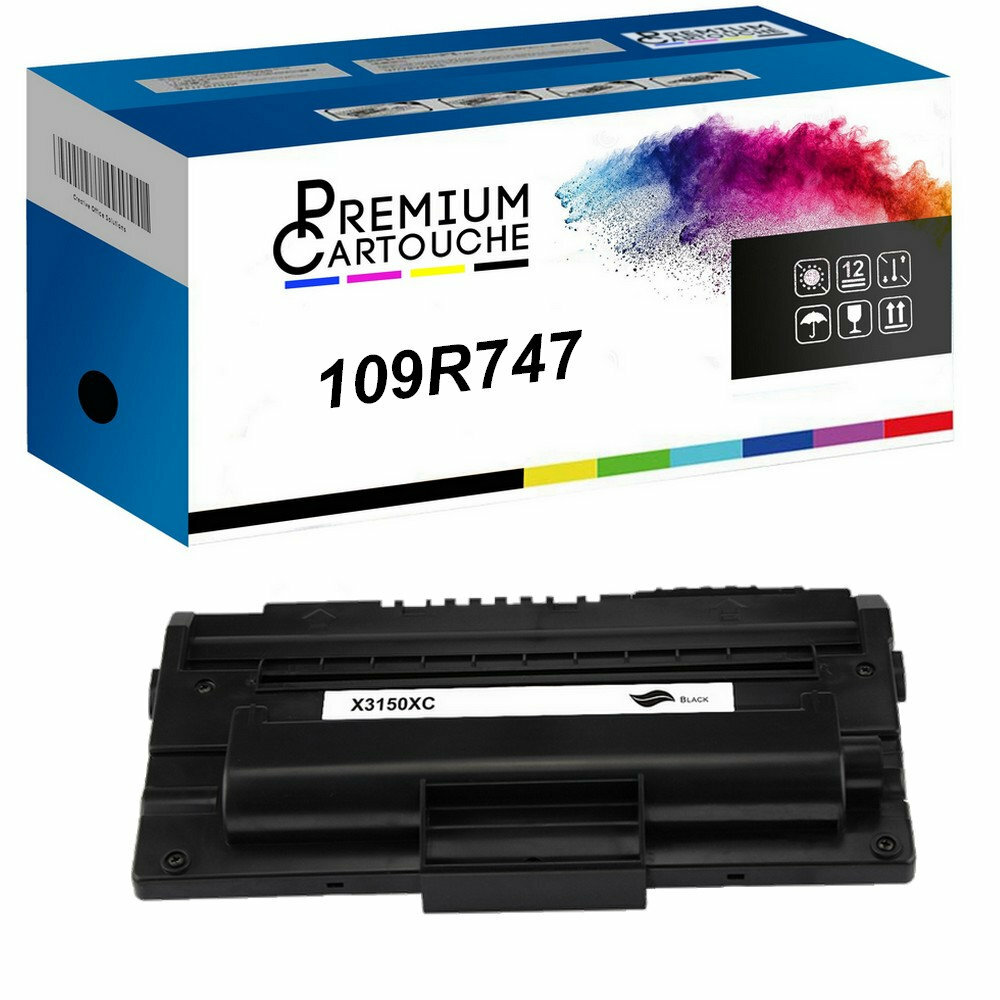 Toner 109R00747 compatible Xerox noir ideal pour le teletravail