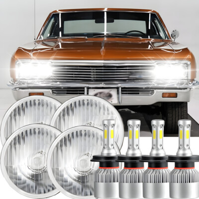 5 3/4'' 5.75''inch LED Headlights Hi/Lo DRL For 1966-1976 Chevrolet Caprice 6000K