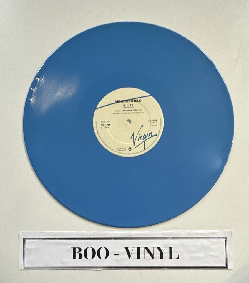 MIKE OLDFIELD ~ GUILTY ~ BLUE VINYL  ORIGINAL 1979  12" SINGLE NM / VG+ - Image 3 of 4