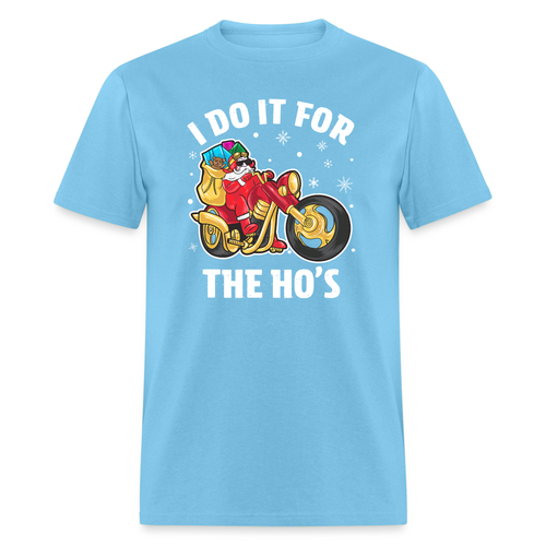 Christmas Biker Santa Riding Motorcycle I Do It For The Ho's T-Shirt - Picture 52 of 80