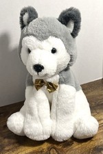 FAO Schwarz Siberian Husky Puppy Dog Plush 12 EUC Please Read Fully