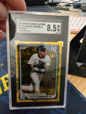 2024 BOWMAN CHROME SAPPHIRE GEORGE LOMBARD JR. YELLOW SGC 8.5 BCP-222 RC 51/75